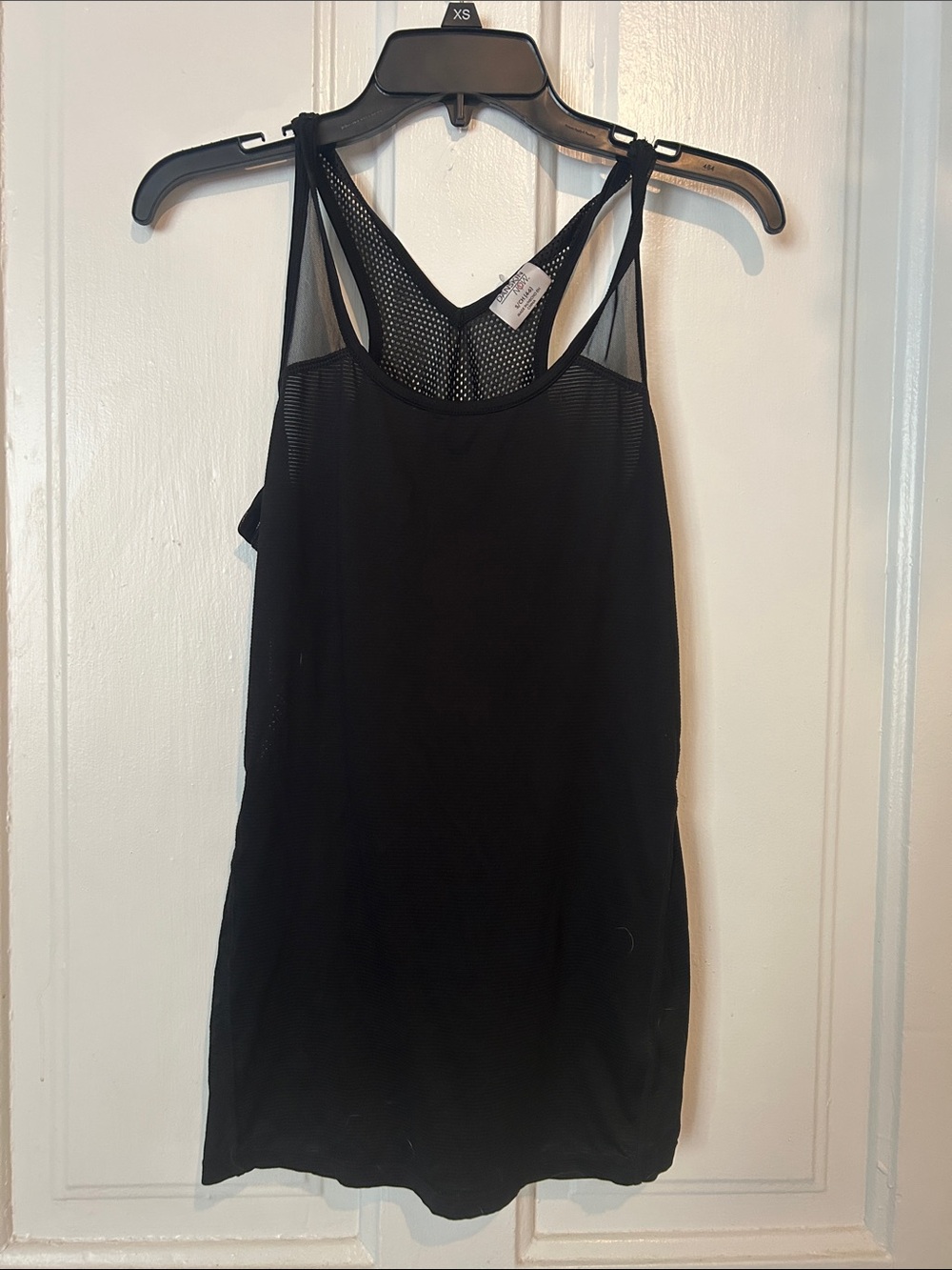 Danskin Black Mesh Racerback Tank Top